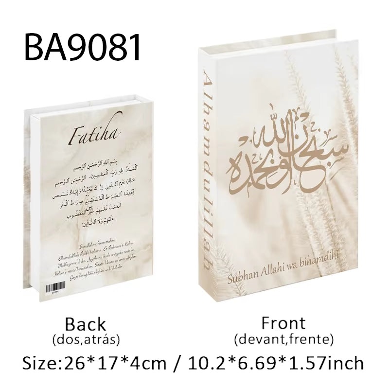 Islamic Luxury Fake Book Decorative Books Storage Box Coffee Table Interior Decoration Kaaba Mosque Muslims Bedroom Home Decor