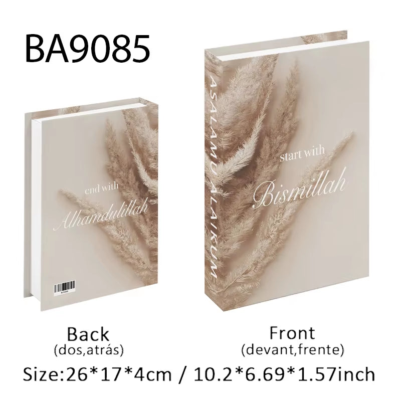 Islamic Luxury Fake Book Decorative Books Storage Box Coffee Table Interior Decoration Kaaba Mosque Muslims Bedroom Home Decor