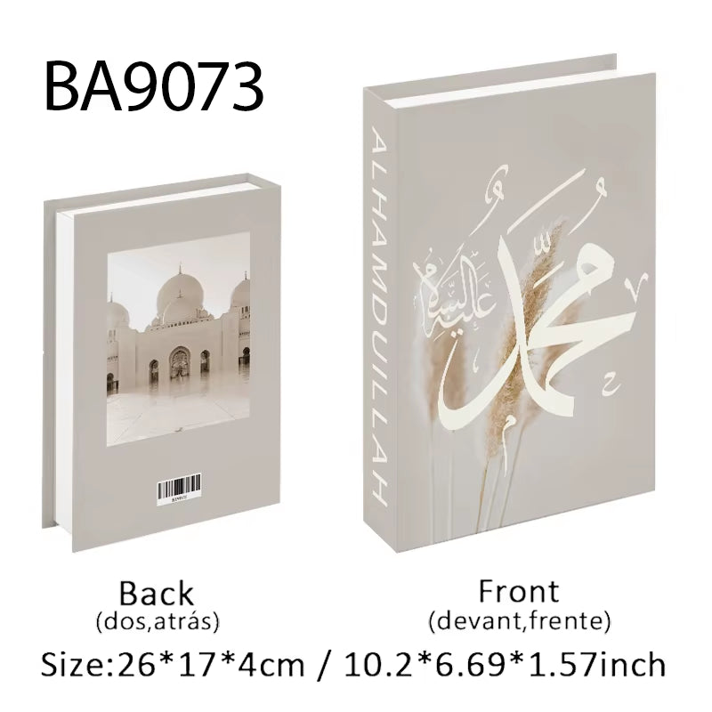 Islamic Luxury Fake Book Decorative Books Storage Box Coffee Table Interior Decoration Kaaba Mosque Muslims Bedroom Home Decor
