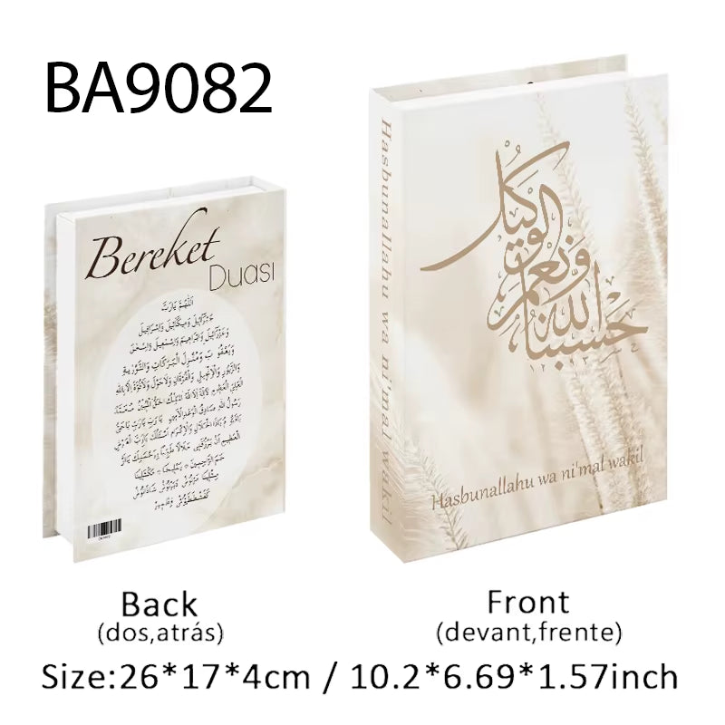 Islamic Luxury Fake Book Decorative Books Storage Box Coffee Table Interior Decoration Kaaba Mosque Muslims Bedroom Home Decor
