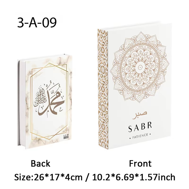 Islamic Luxury Fake Book Decorative Books Storage Box Coffee Table Interior Decoration Kaaba Mosque Muslims Bedroom Home Decor