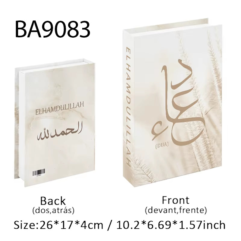 Islamic Luxury Fake Book Decorative Books Storage Box Coffee Table Interior Decoration Kaaba Mosque Muslims Bedroom Home Decor