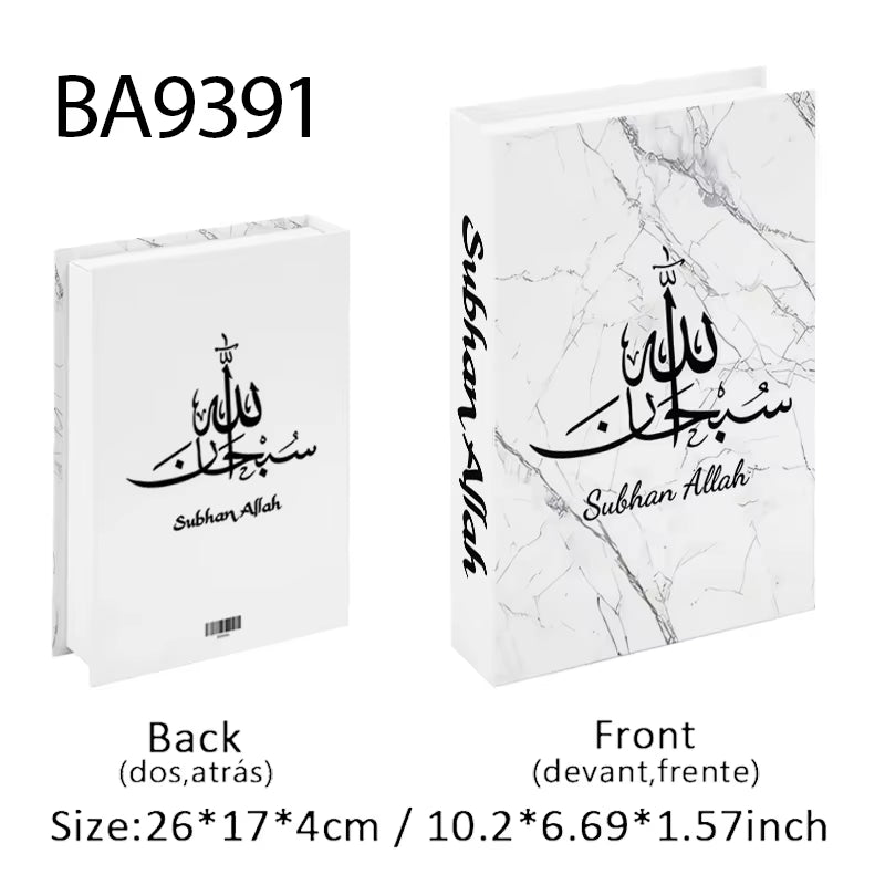 Islamic Luxury Fake Book Decorative Books Storage Box Coffee Table Interior Decoration Kaaba Mosque Muslims Bedroom Home Decor