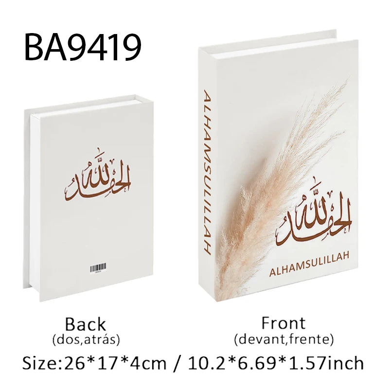 Islamic Luxury Fake Book Decorative Books Storage Box Coffee Table Interior Decoration Kaaba Mosque Muslims Bedroom Home Decor