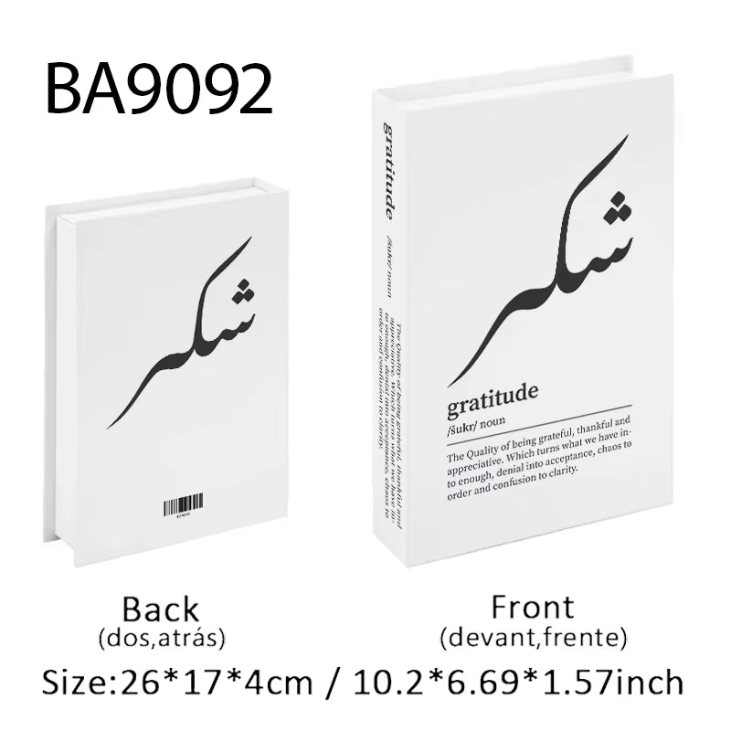 Islamic Luxury Fake Book Decorative Books Storage Box Coffee Table Interior Decoration Kaaba Mosque Muslims Bedroom Home Decor