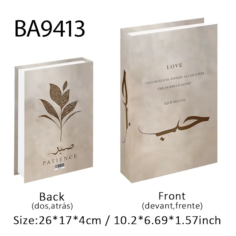 Islamic Luxury Fake Book Decorative Books Storage Box Coffee Table Interior Decoration Kaaba Mosque Muslims Bedroom Home Decor
