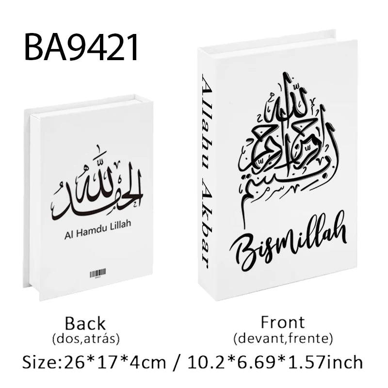 Islamic Luxury Fake Book Decorative Books Storage Box Coffee Table Interior Decoration Kaaba Mosque Muslims Bedroom Home Decor