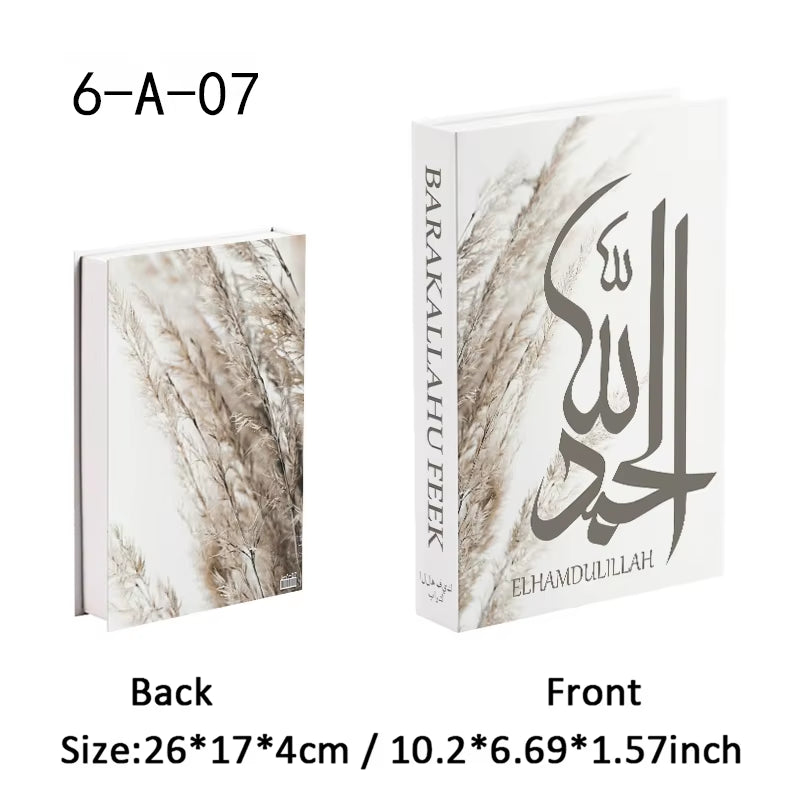 Islamic Luxury Fake Book Decorative Books Storage Box Coffee Table Interior Decoration Kaaba Mosque Muslims Bedroom Home Decor