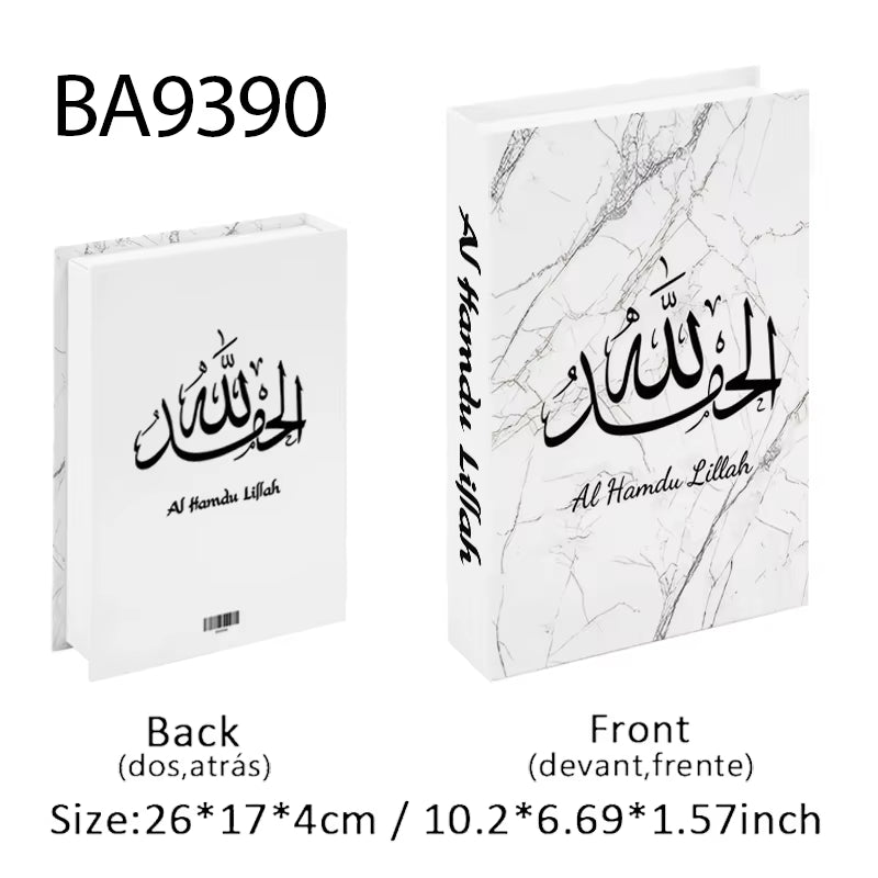 Islamic Luxury Fake Book Decorative Books Storage Box Coffee Table Interior Decoration Kaaba Mosque Muslims Bedroom Home Decor