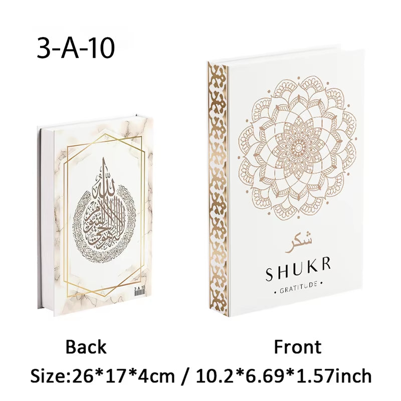 Islamic Luxury Fake Book Decorative Books Storage Box Coffee Table Interior Decoration Kaaba Mosque Muslims Bedroom Home Decor