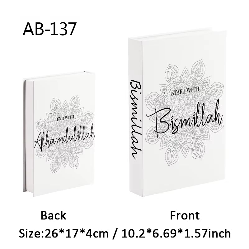 Islamic Luxury Fake Book Decorative Books Storage Box Coffee Table Interior Decoration Kaaba Mosque Muslims Bedroom Home Decor