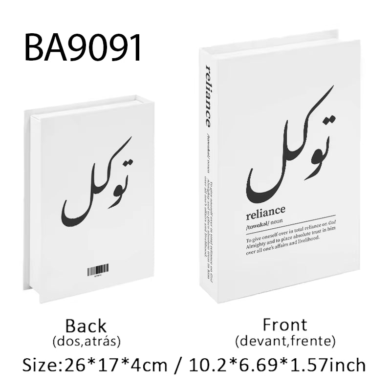 Islamic Luxury Fake Book Decorative Books Storage Box Coffee Table Interior Decoration Kaaba Mosque Muslims Bedroom Home Decor