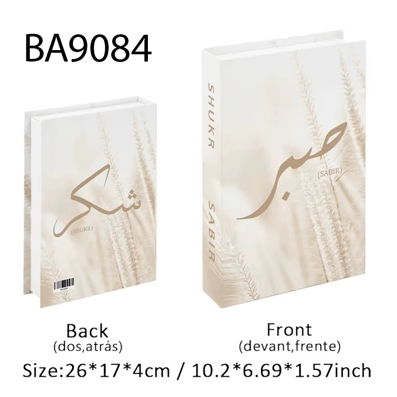 Islamic Luxury Fake Book Decorative Books Storage Box Coffee Table Interior Decoration Kaaba Mosque Muslims Bedroom Home Decor